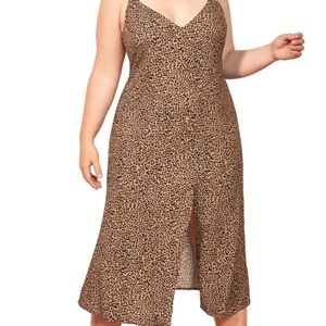Reformation Bates Leopard Slipdress